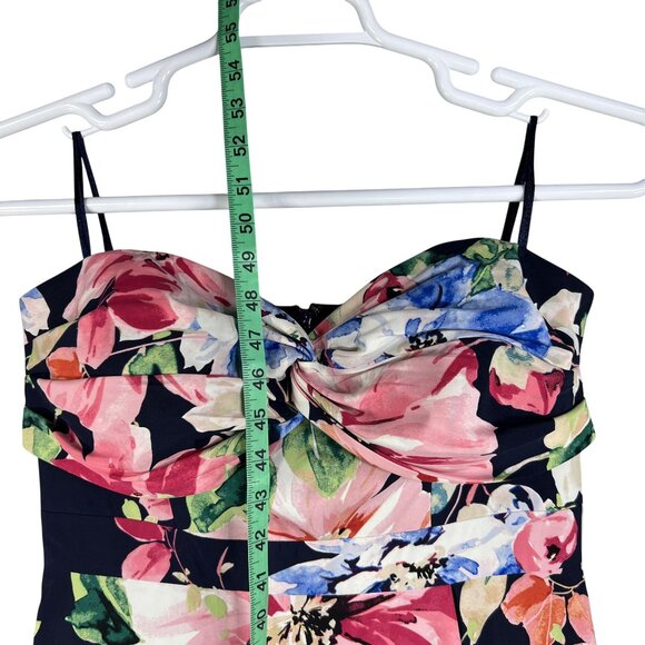 Eliza J  6 Strapless Sweetheart Bustier Floral High Low Ruffle Dress Bloomcore - Picture 13 of 16